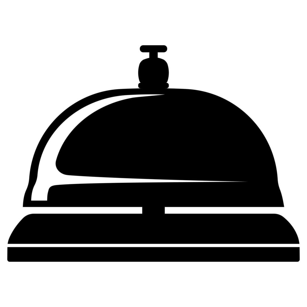 hotelbureaubel, servicebel, belpictogram bij de receptie. platte vectorillustratie. vector