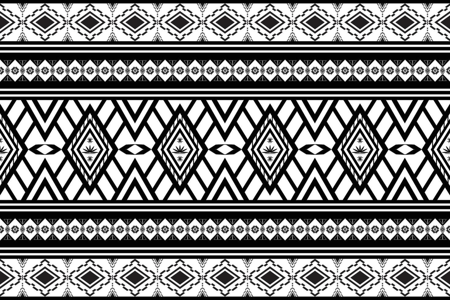geometrisch ontwerp patroon stof etnische oosterse traditionele abstracte zwart-wit. voor borduurstijl, gordijn, achtergrond, tapijt, behang, doek, inwikkeling, batik, stof, vectorillustratie. vector