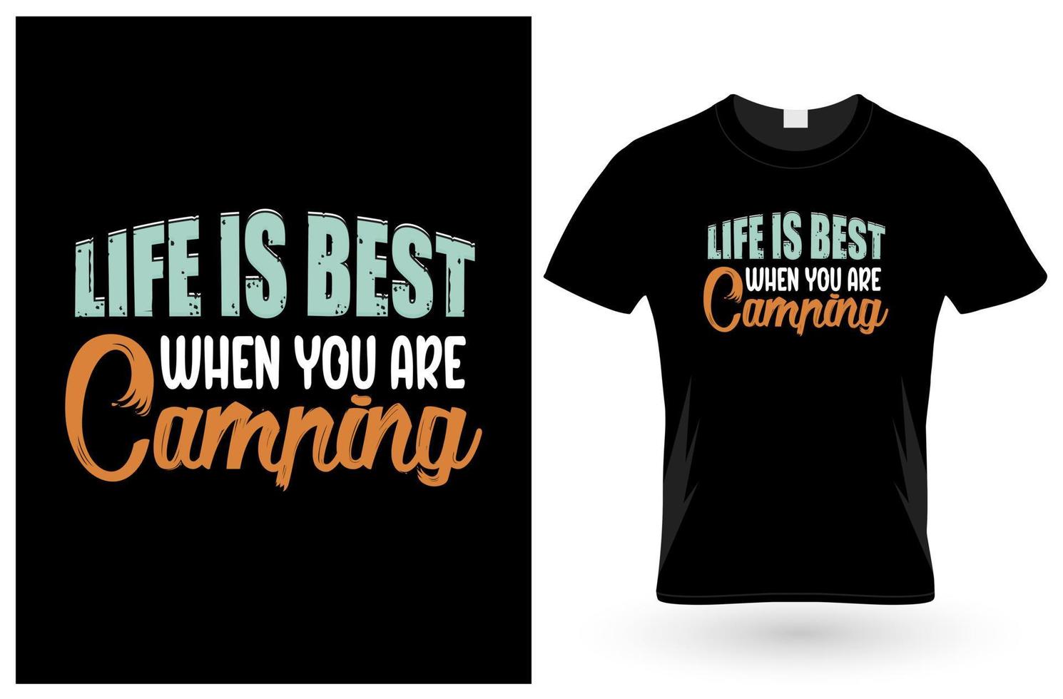 camping t-shirt ontwerp vector