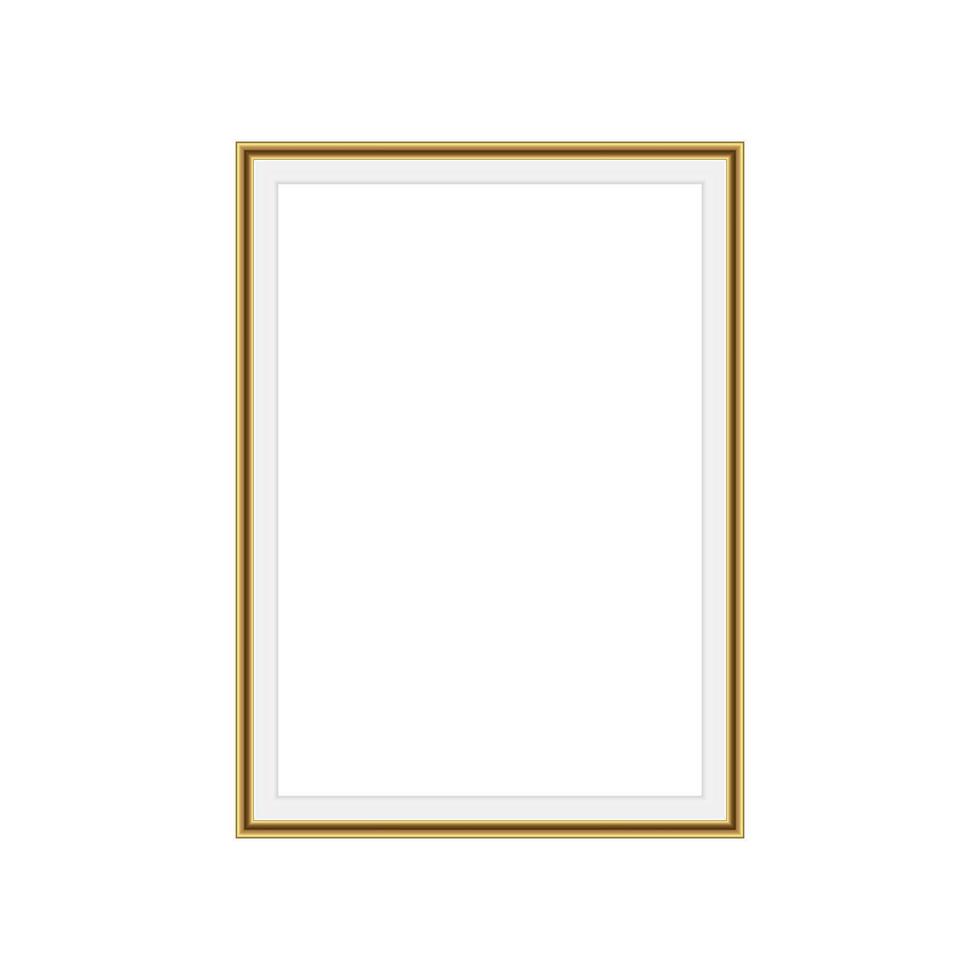 realistische gouden frame op witte achtergrond. vector zakelijke sjabloon. Kerstmis gouden textuur achtergrond. luxe glanzende gouden textuur. vectorontwerpelement.