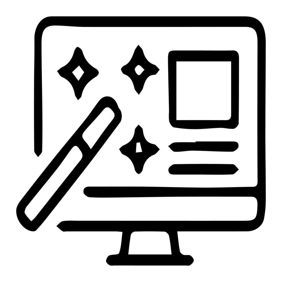 monitorpictogram dat ontwerp toont. vectorillustratie. vector