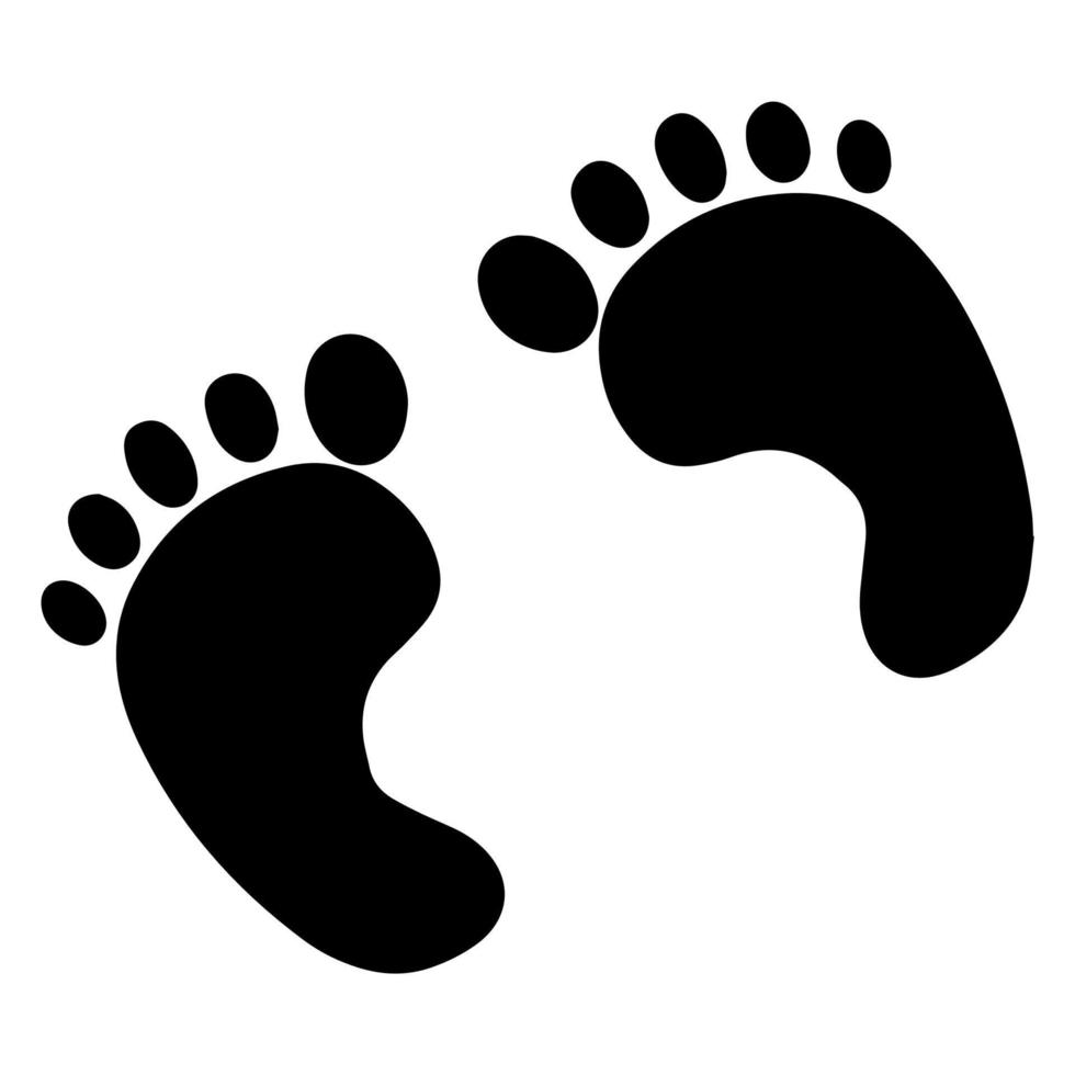 baby voetafdruk pictogram op witte achtergrond. vectorillustratie. vector