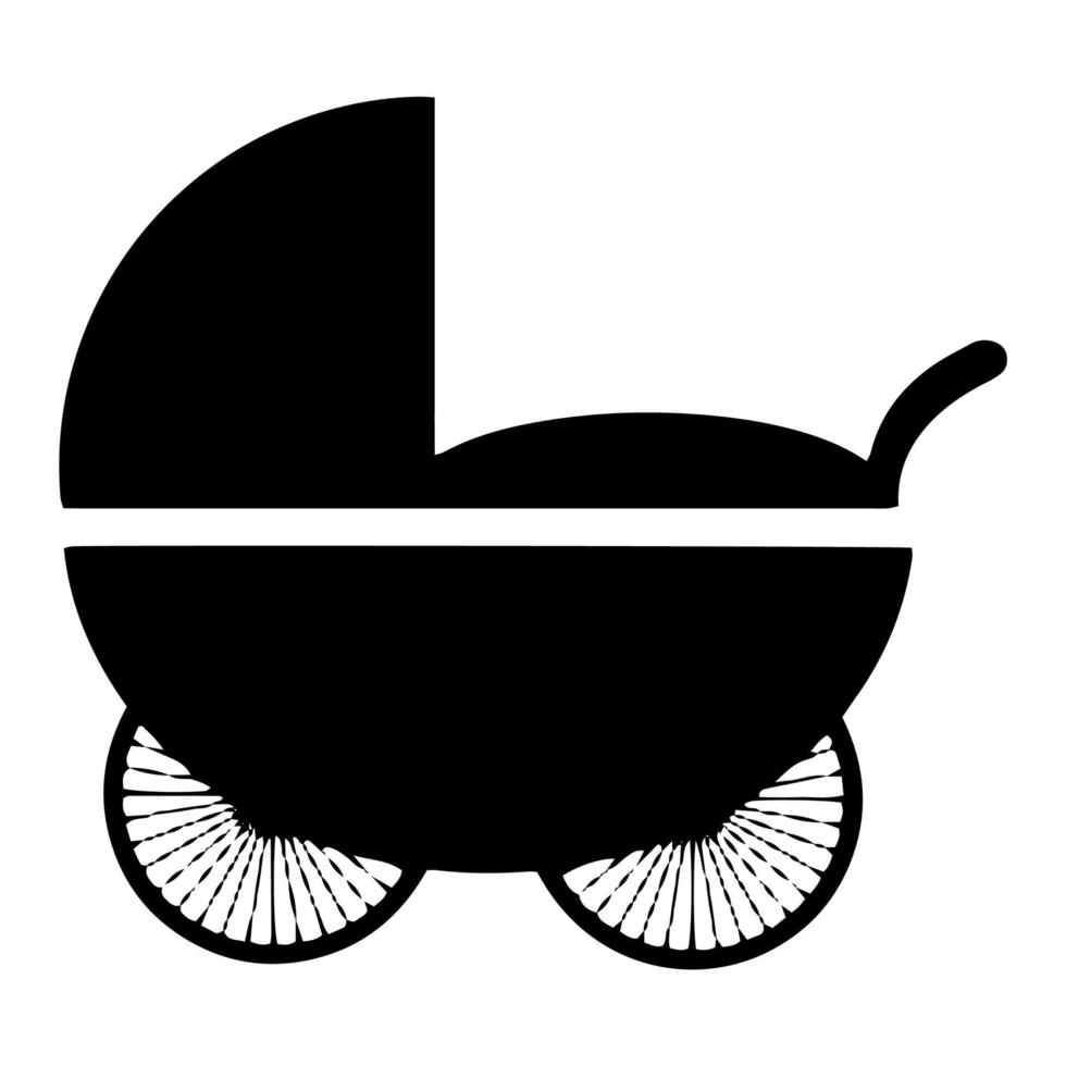 kinderwagen pictogram op witte achtergrond. vectorillustratie. vector