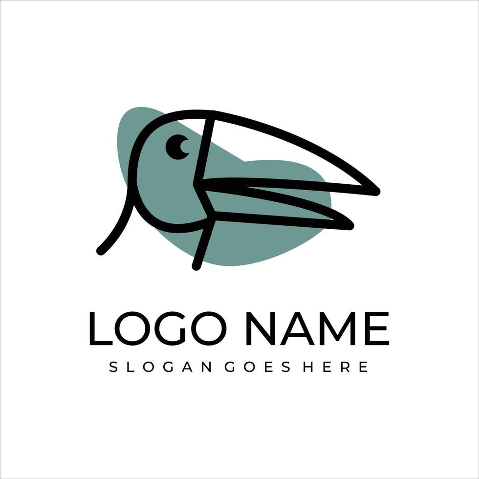 creatief vogellogo vector