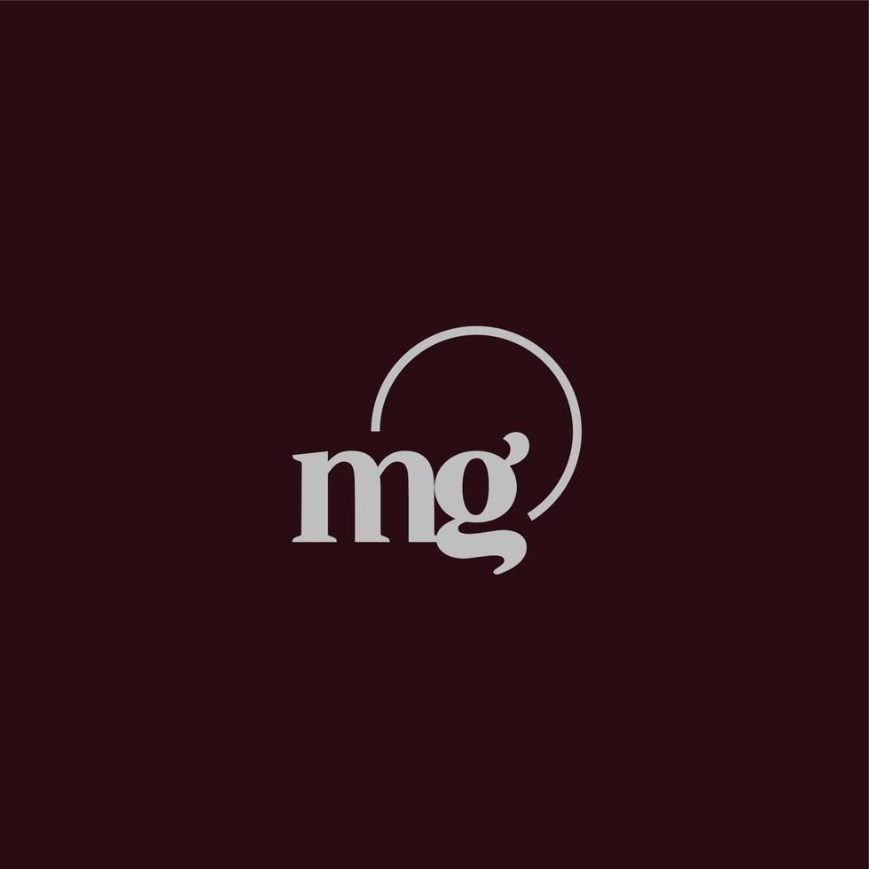 mg initialen logo monogram vector