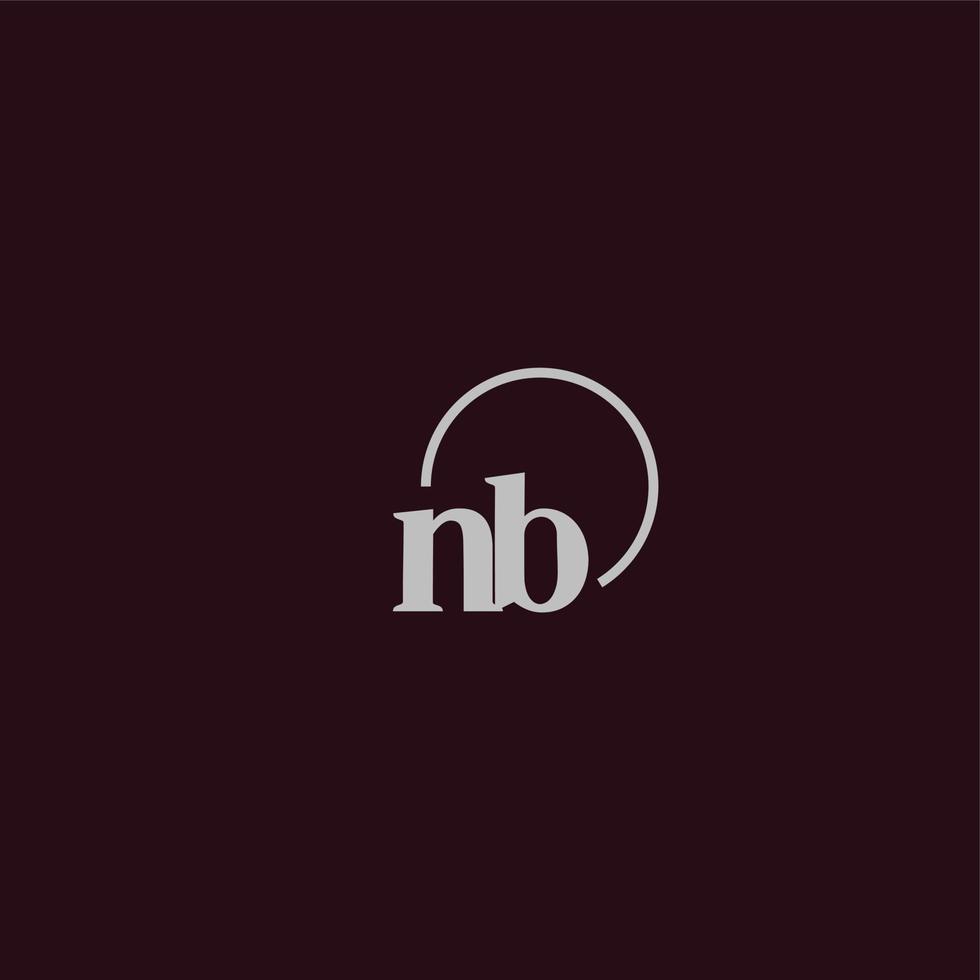 nb initialen logo monogram vector