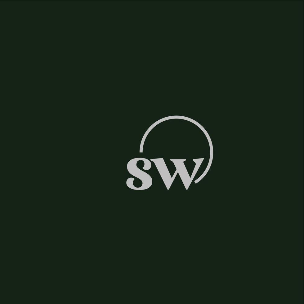 sw initialen logo monogram vector
