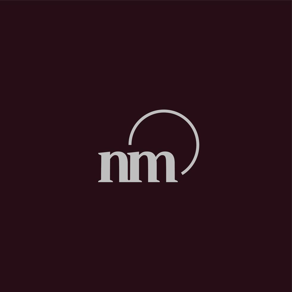 nm initialen logo monogram vector