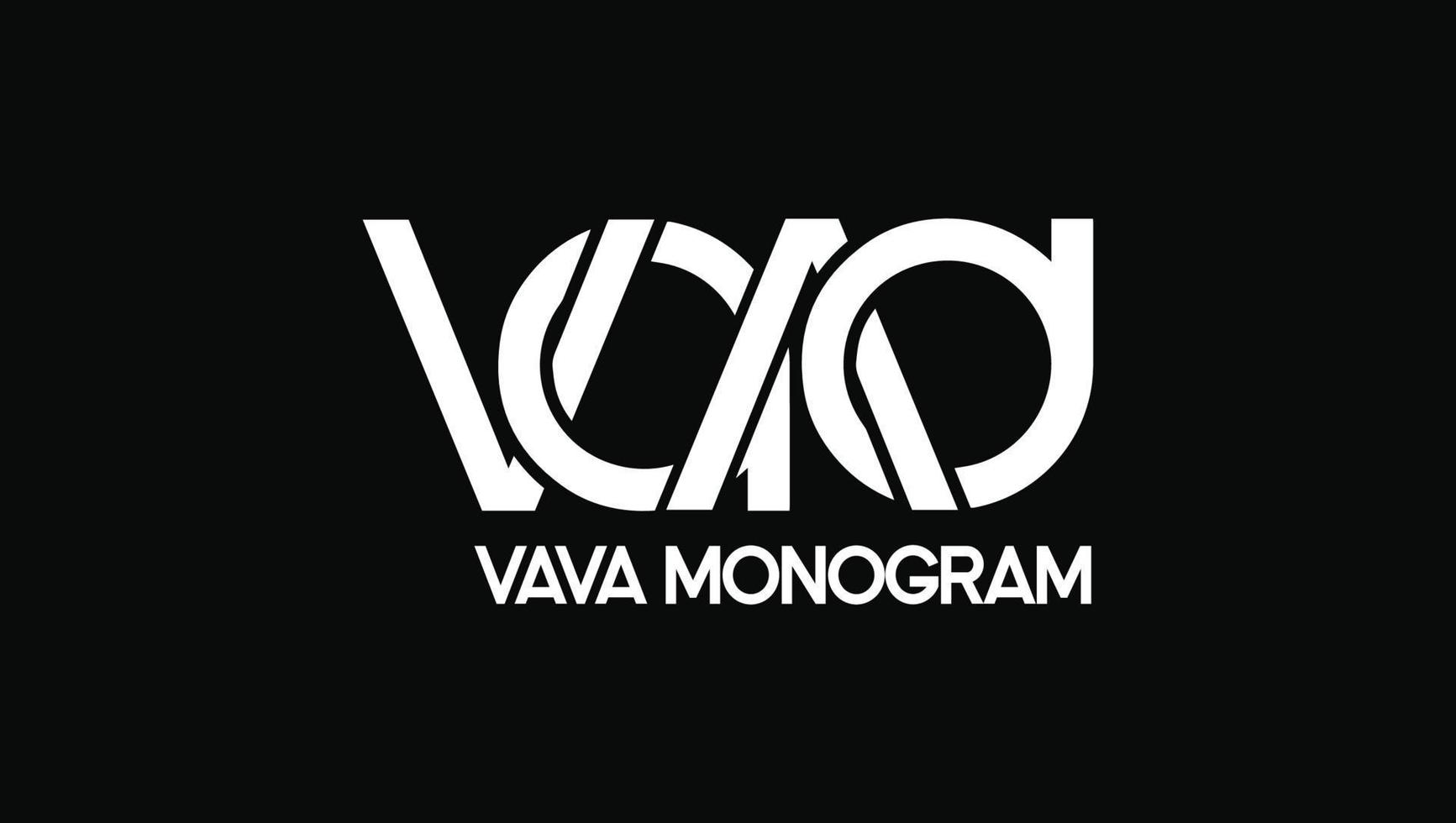 letters vava of vaaa monogram naam initialen woordmerk logo ontwerpsjabloon vector