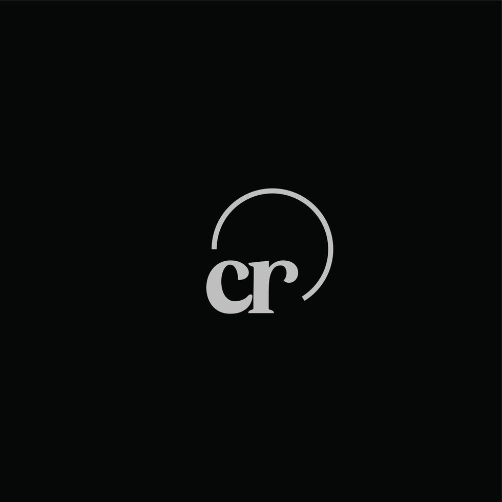 cr initialen logo monogram vector