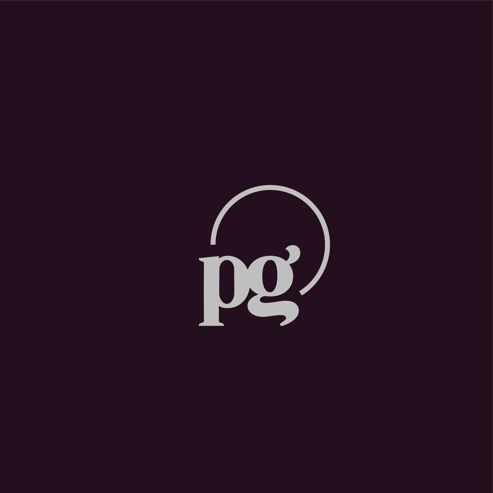 pg initialen logo monogram vector