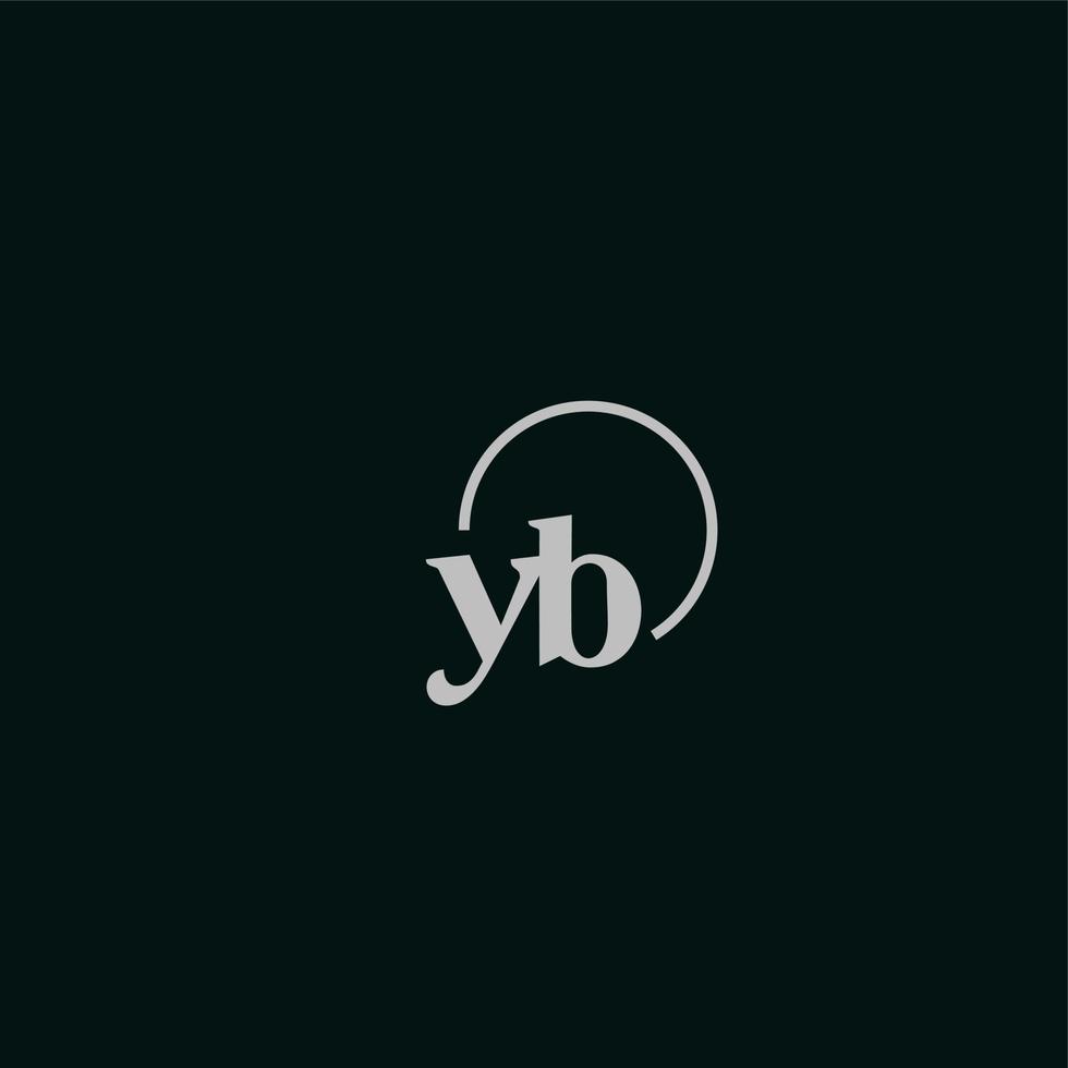 yb initialen logo monogram vector
