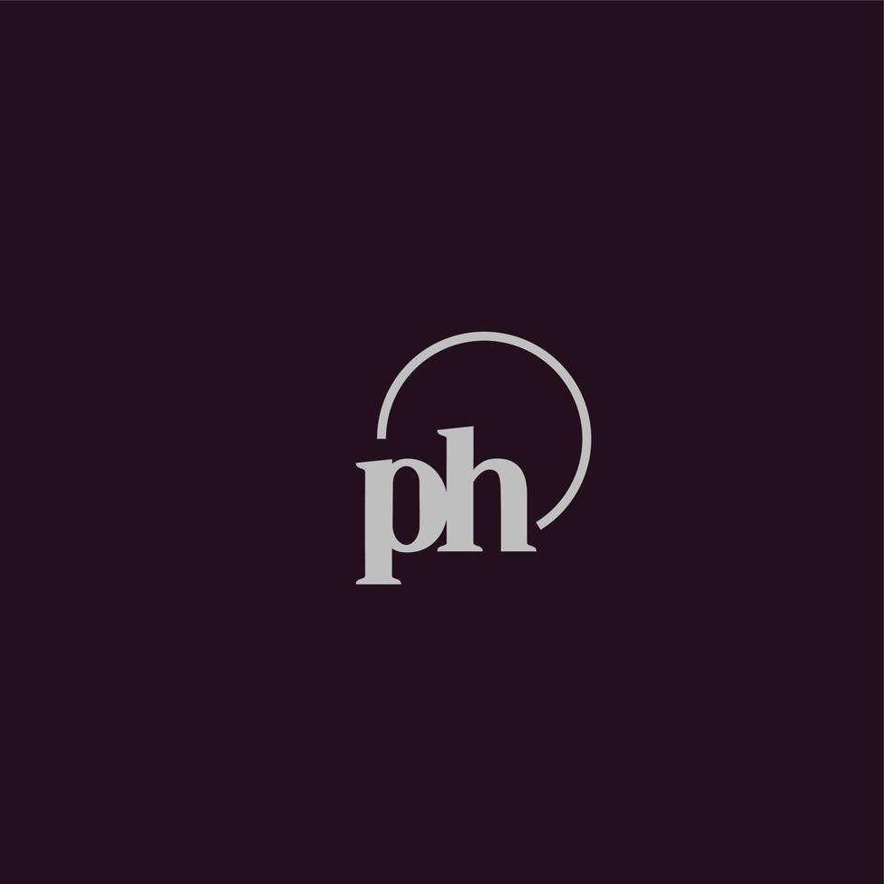 ph initialen logo monogram vector