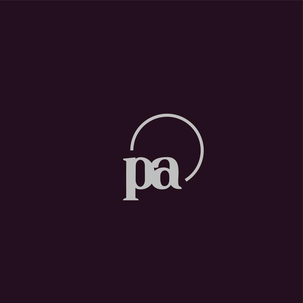 pa initialen logo monogram vector