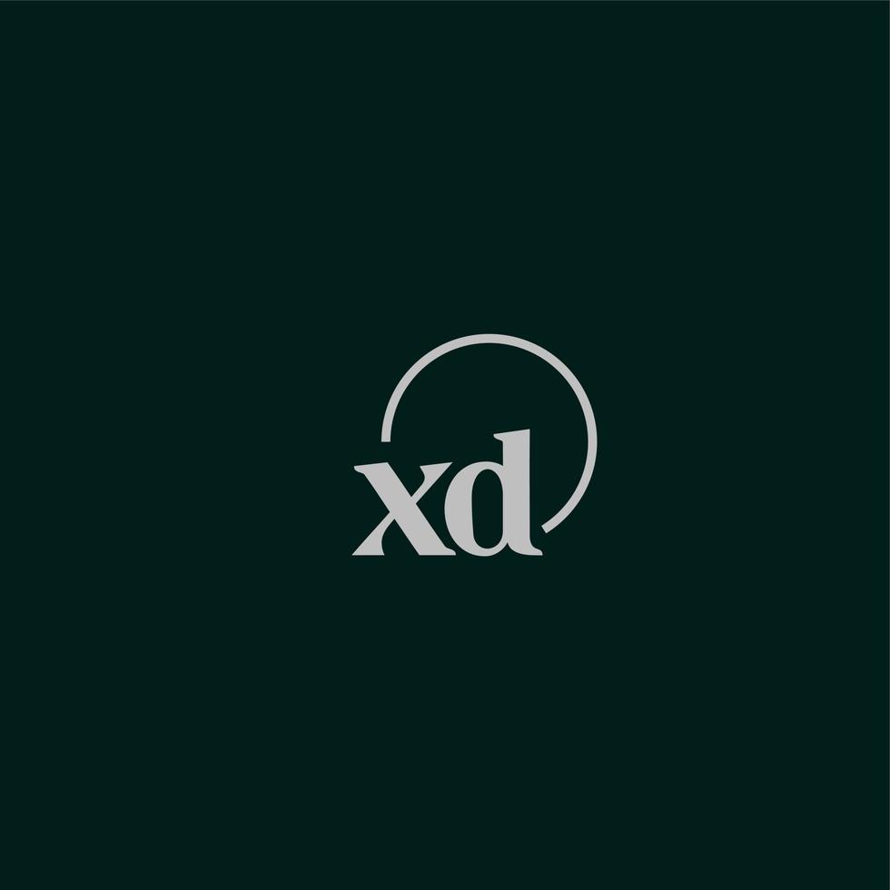 xd initialen logo monogram vector