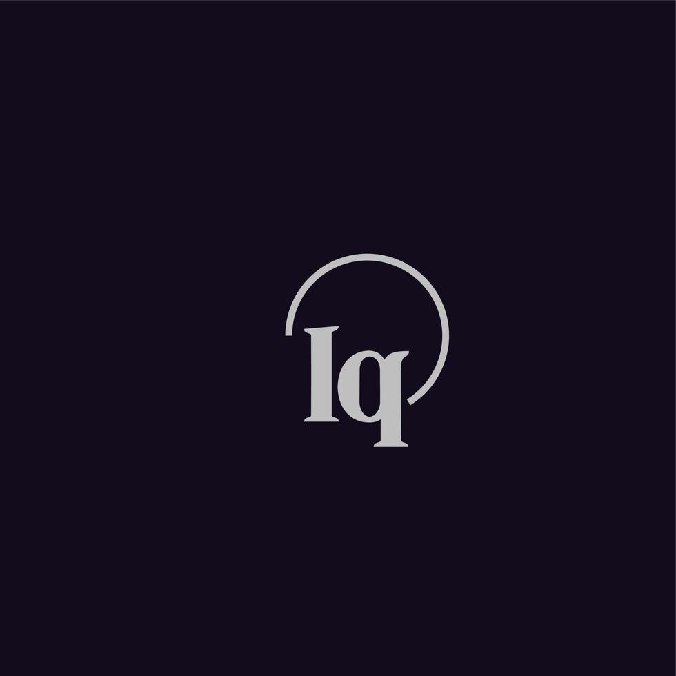 iq initialen logo monogram vector