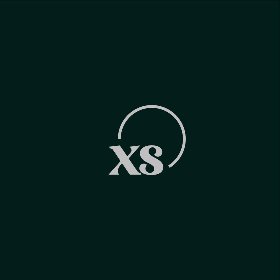 xs initialen logo monogram vector