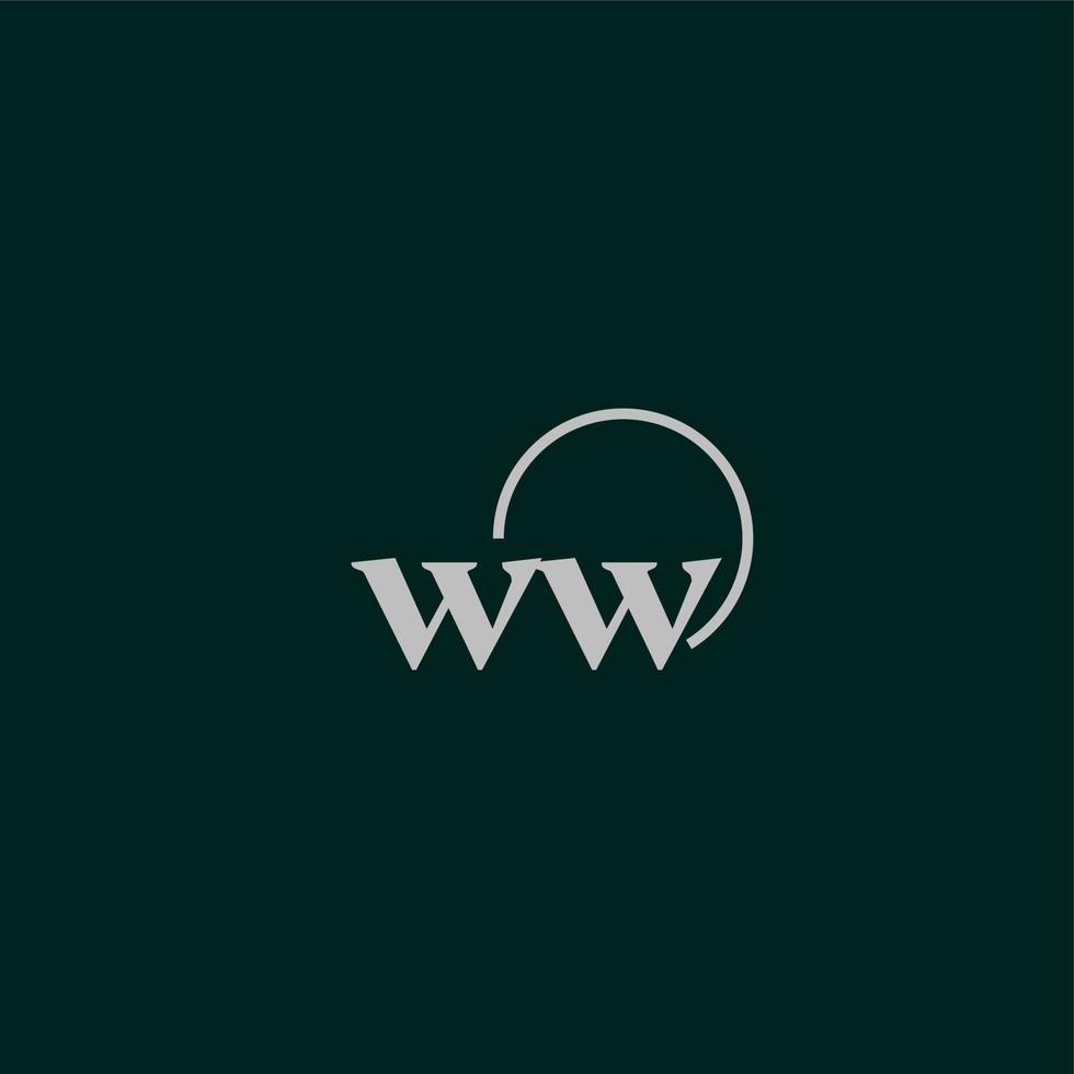 ww initialen logo monogram vector