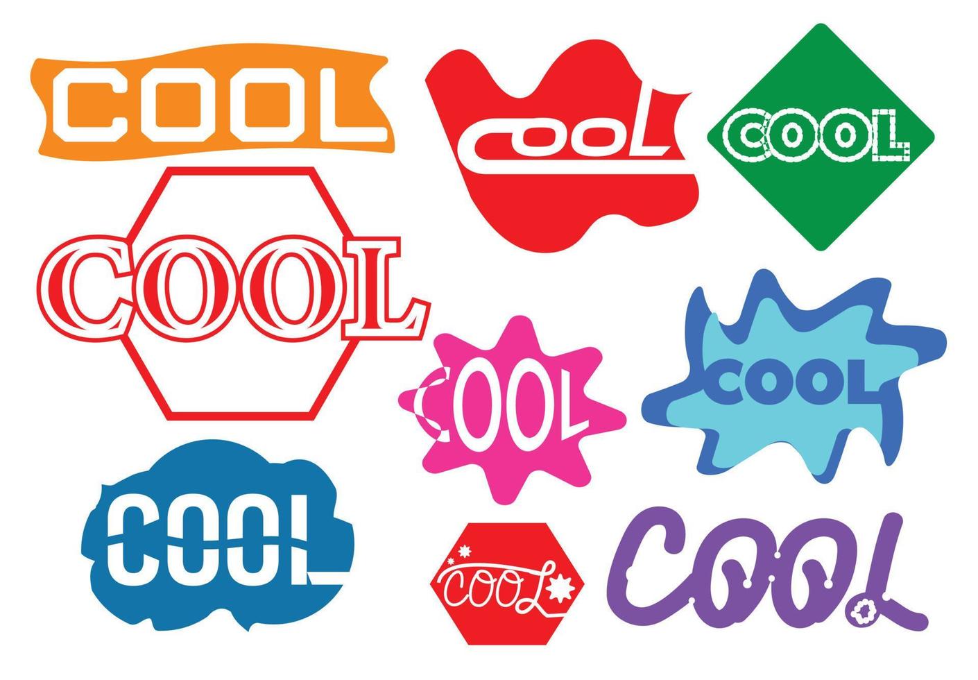 cool letterlogo, sticker, pictogram, t-shirtontwerp vector