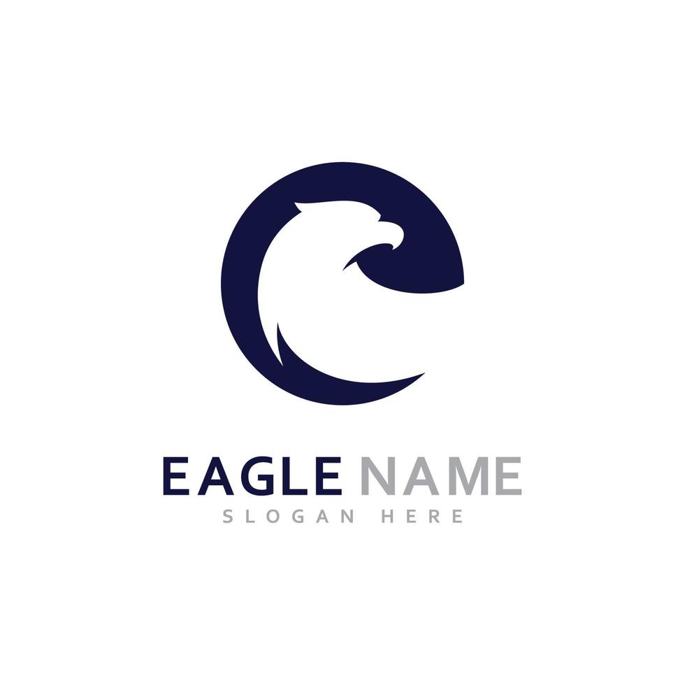 adelaar met e eerste logo ontwerp vector adelaarsvleugels vector symbool sjabloon illustratie