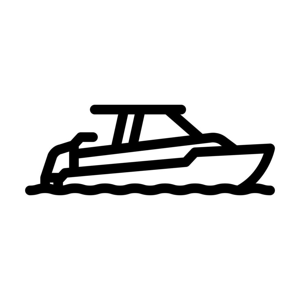 boot oceaan vervoer lijn pictogram vectorillustratie vector