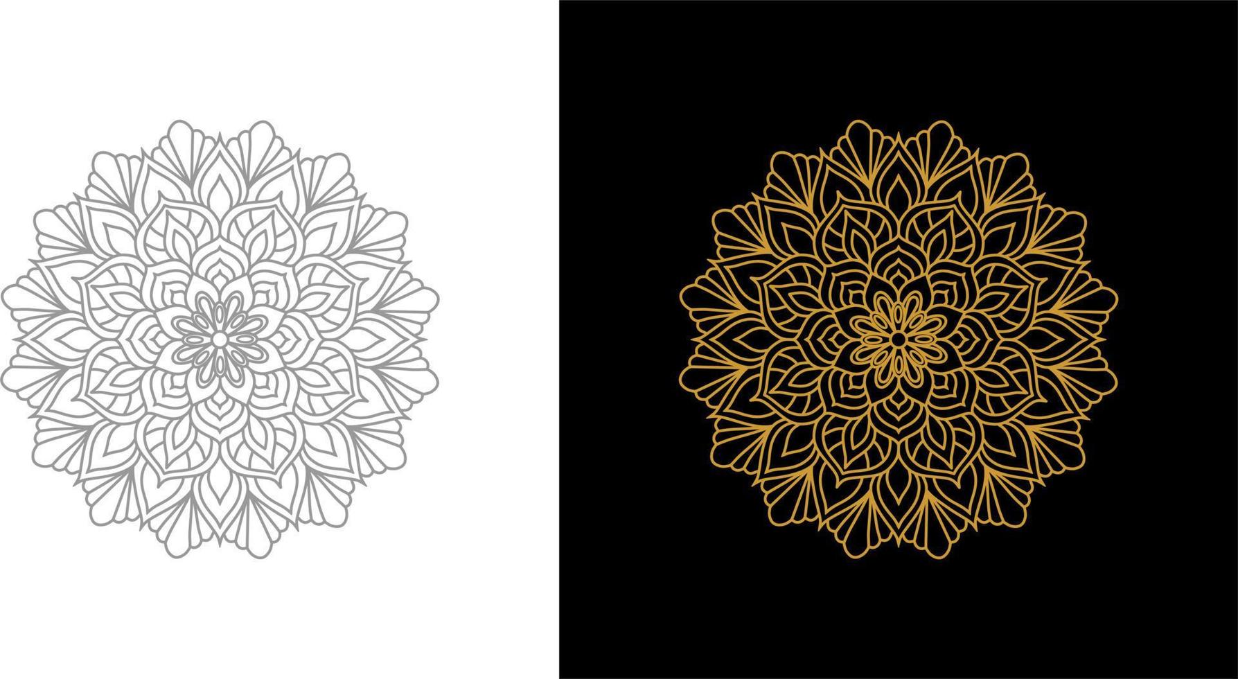 gouden mandala. vintage decoratieve elementen. oosters patroon, vectorillustratie. islam, arabisch, indisch, marokkaans, spanje, turks, pakistan, chinees, mystieke, Ottomaanse motieven. kleurboekpagina vector