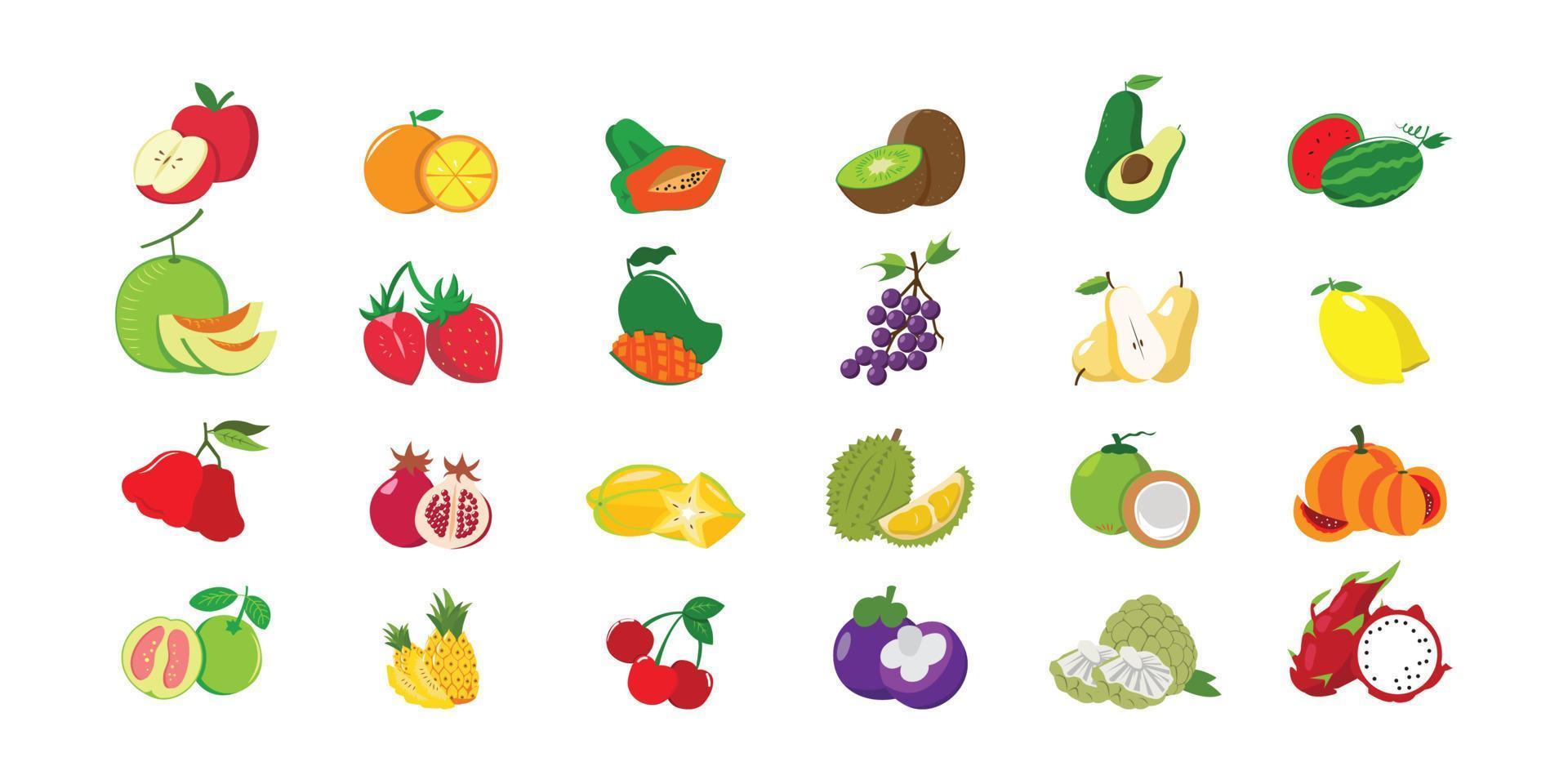 fruit vlakke stijl illustratie vector ontwerp