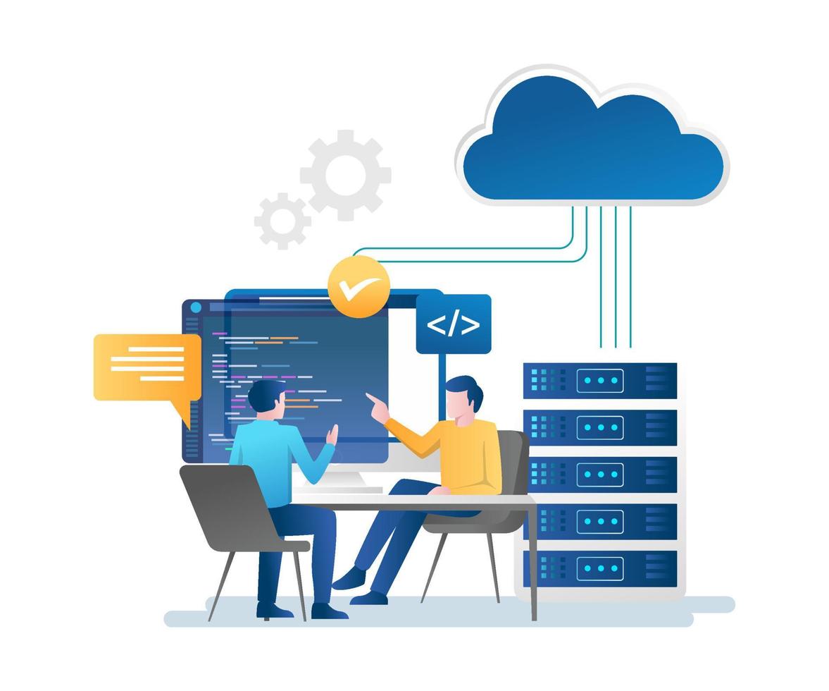 beste cloudserverconsultatie voor het opslaan van gegevens vector