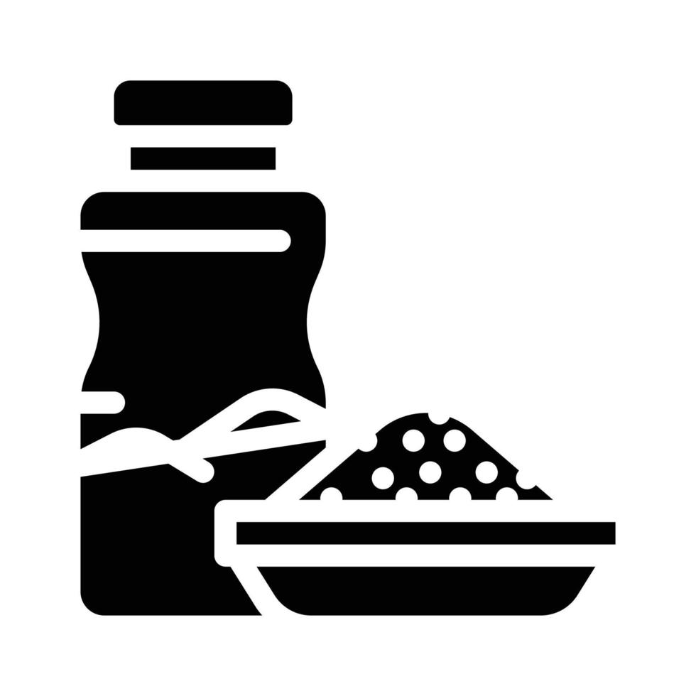 ontbijt eten afdeling glyph pictogram vectorillustratie vector