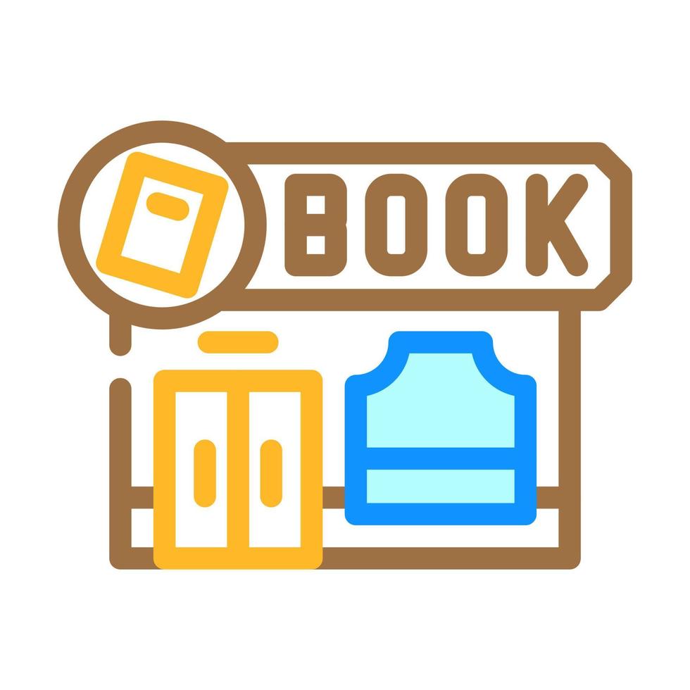 boekhandel winkel kleur pictogram vectorillustratie vector