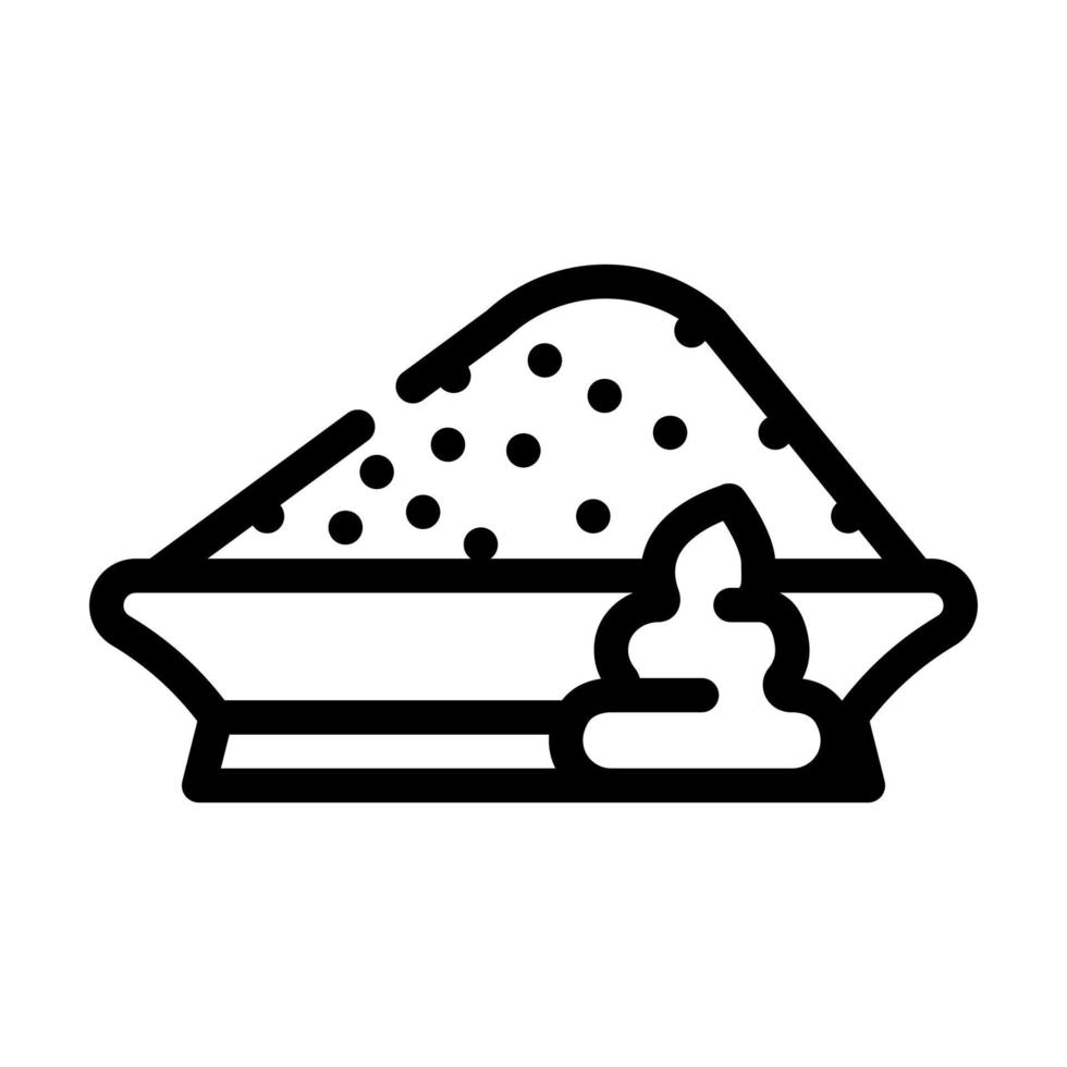 poeder wasabi lijn pictogram vectorillustratie vector