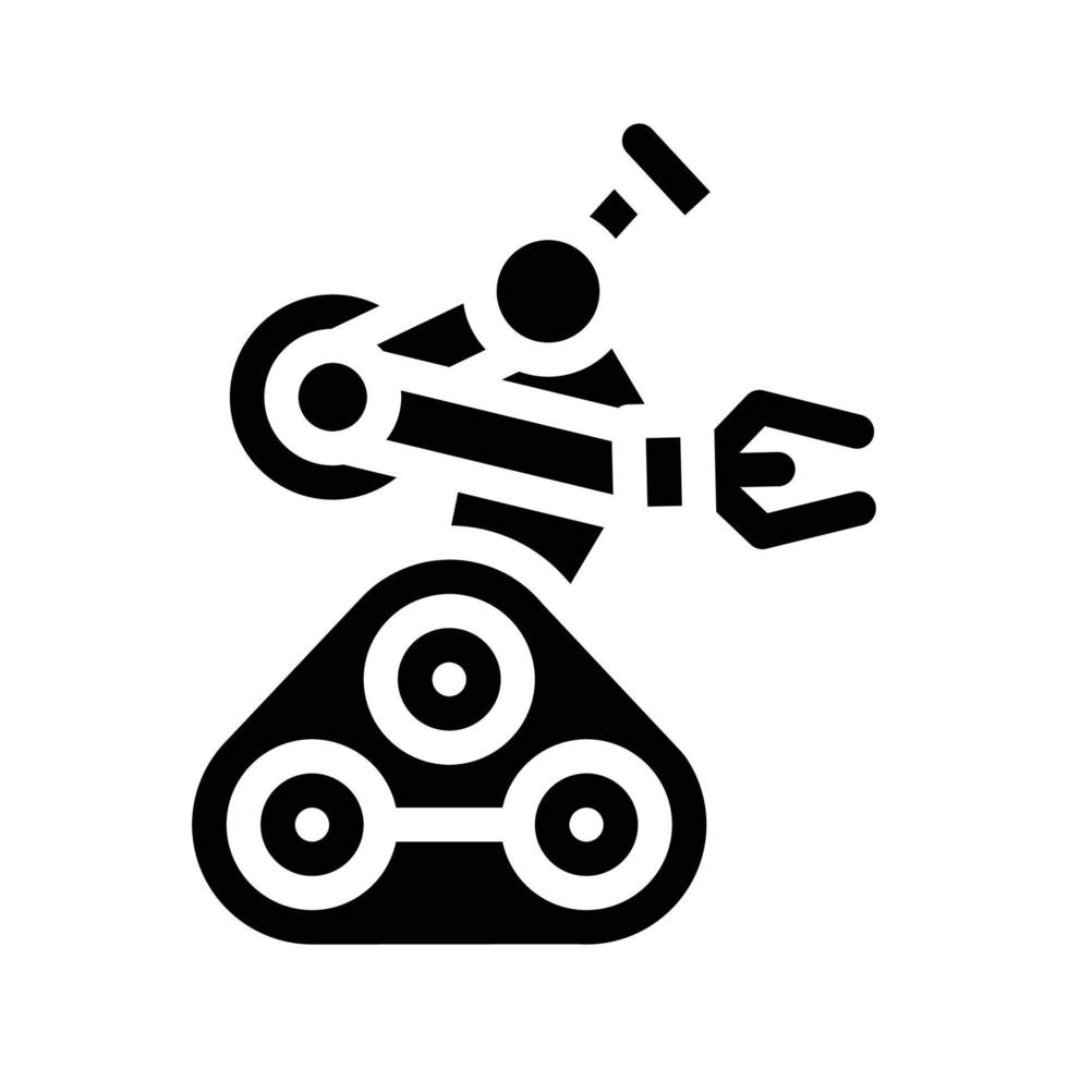 robotarm glyph pictogram vector illustratie teken