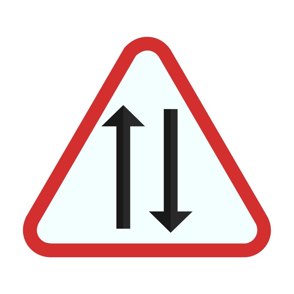 tweerichtingsbaan plat veelkleurig pictogram vector