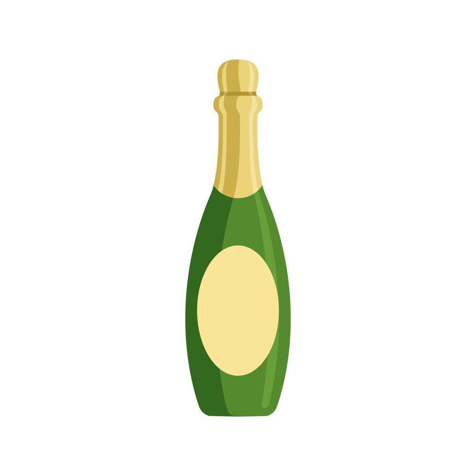 champagne plat veelkleurig pictogram vector