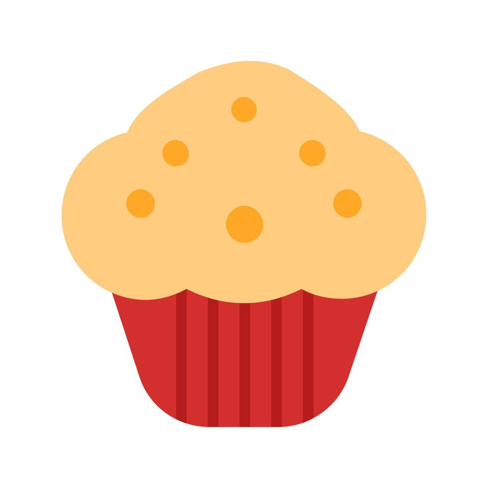 cup cake plat veelkleurig pictogram vector