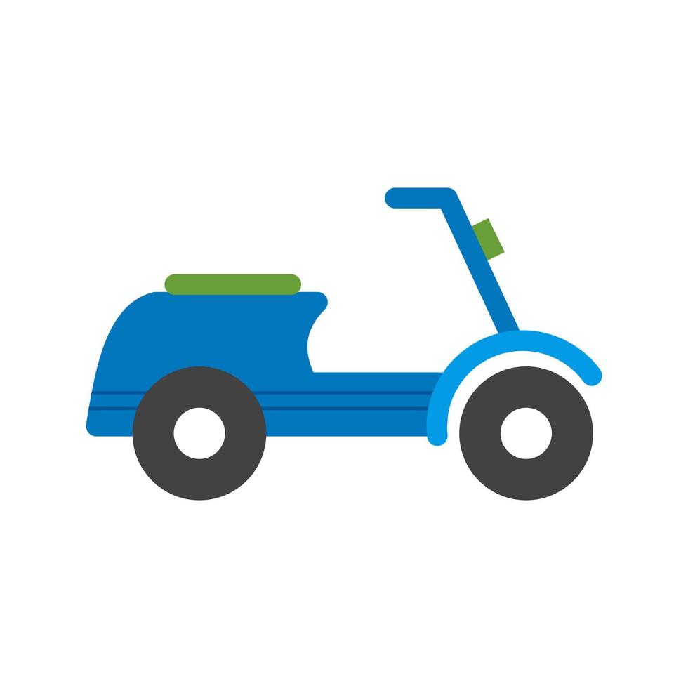 speelgoed fiets plat veelkleurig pictogram vector