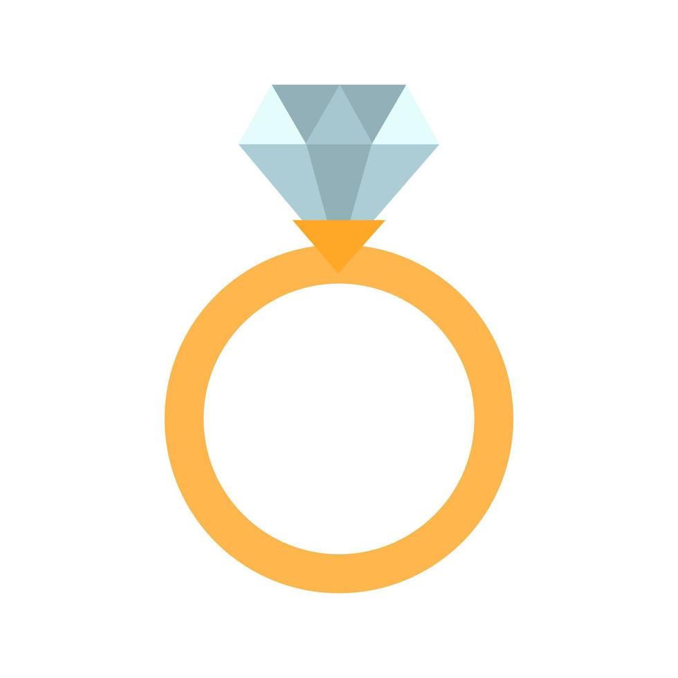 diamanten ring plat veelkleurig pictogram vector