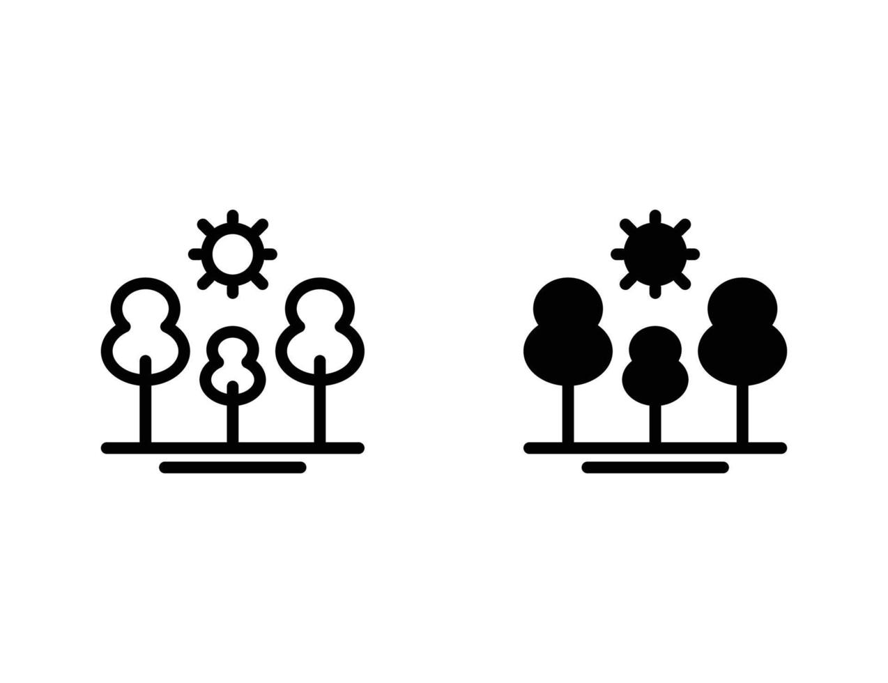 milieu icoon. overzichtspictogram en vast pictogram vector