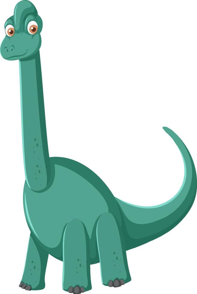 leuke brachiosaurus dinosaurus cartoon vector