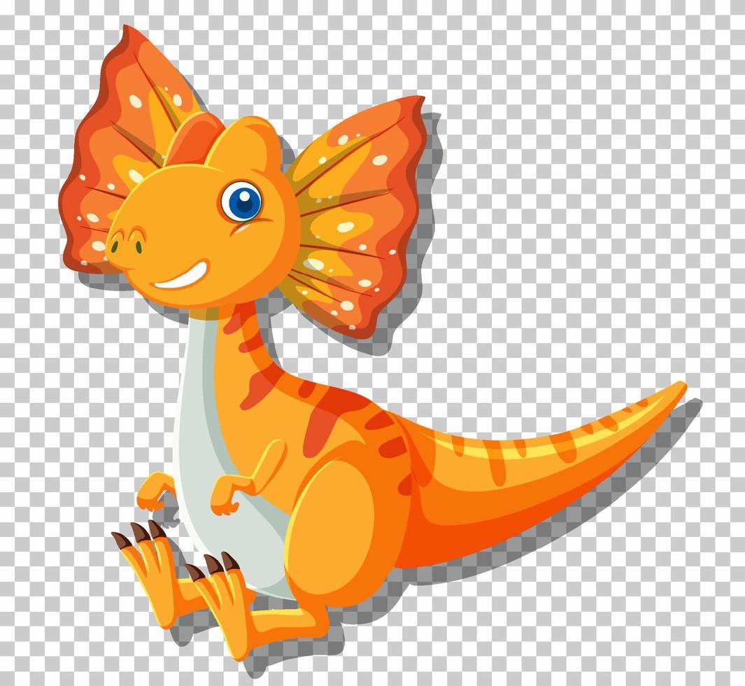 schattige dilophosaurus dinosaurus geïsoleerd vector