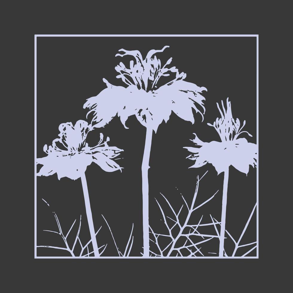bloem silhouet ontwerp vector