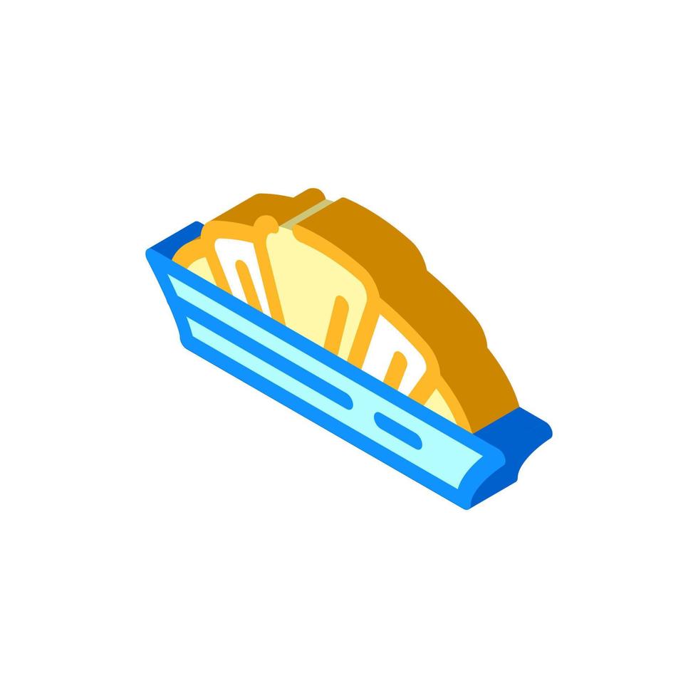 croissant dessert isometrische pictogram vectorillustratie vector