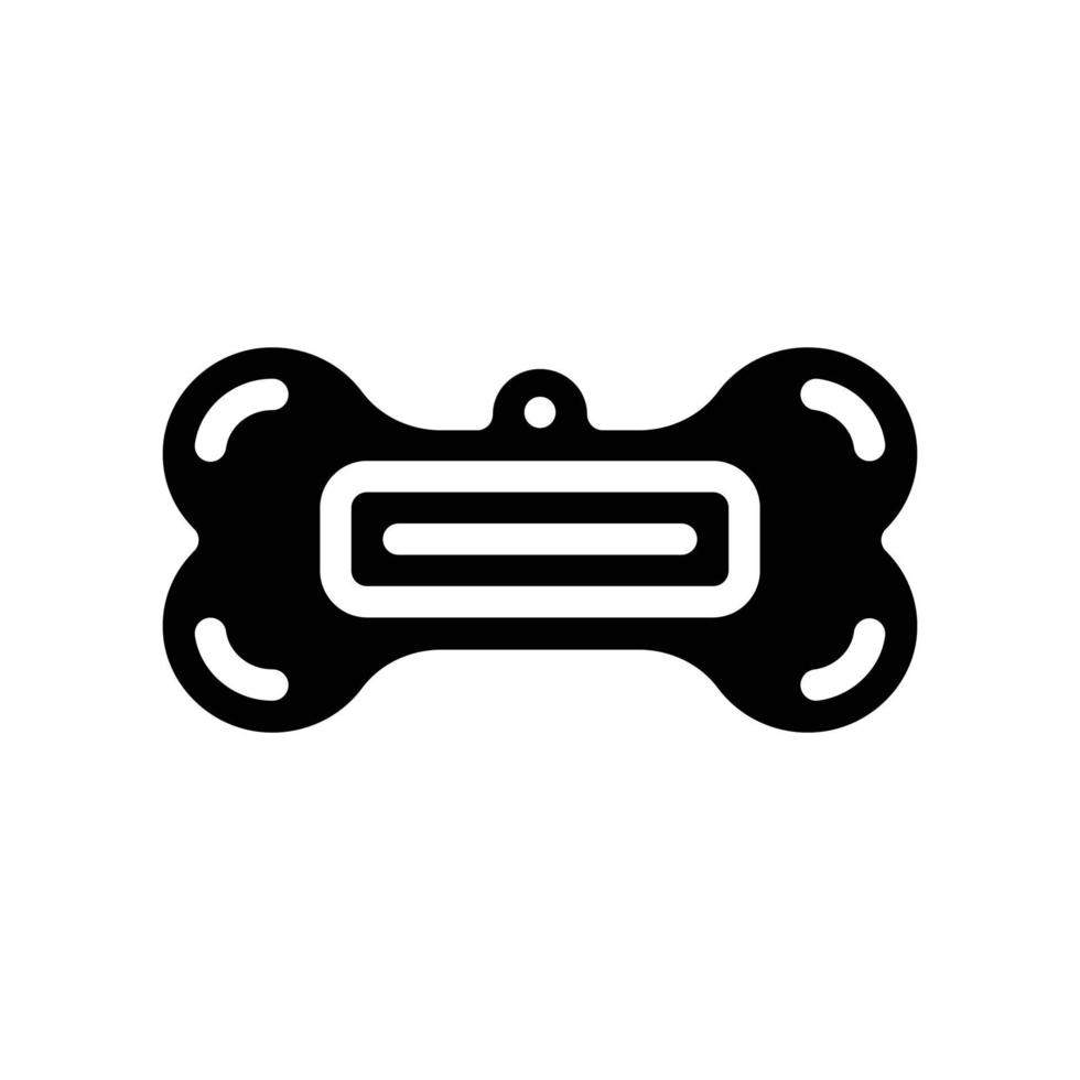 naam tag badge glyph pictogram vectorillustratie vector