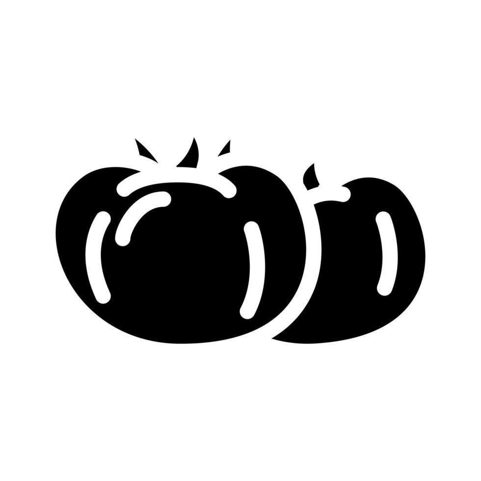 tomaten van verschillende kleuren glyph pictogram vectorillustratie vector