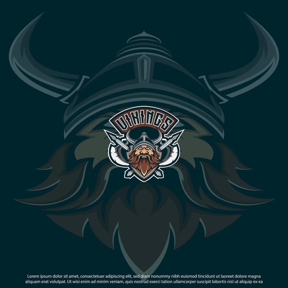 Viking mascotte beste logo ontwerp goed gebruik voor symbool embleem identiteitsbadge en meer vector