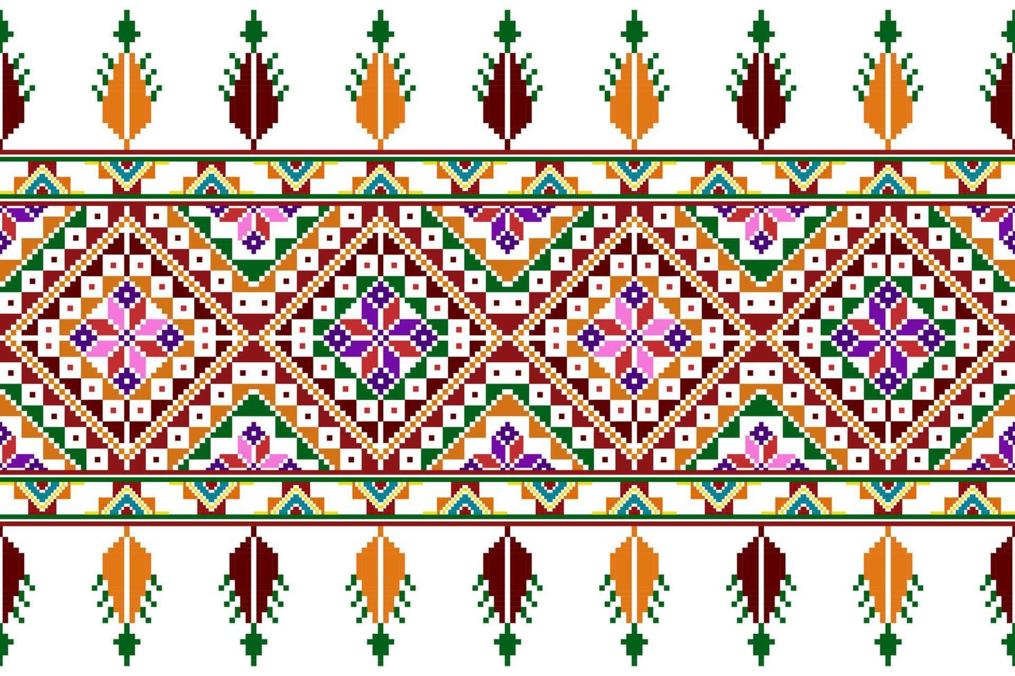 ikat abstract geometrisch etnisch textiel naadloos patroonontwerp. Azteekse stof tapijt mandala ornamenten textiel decoraties behang. tribal boho inheemse turkije textiel traditionele borduurwerk vector. vector