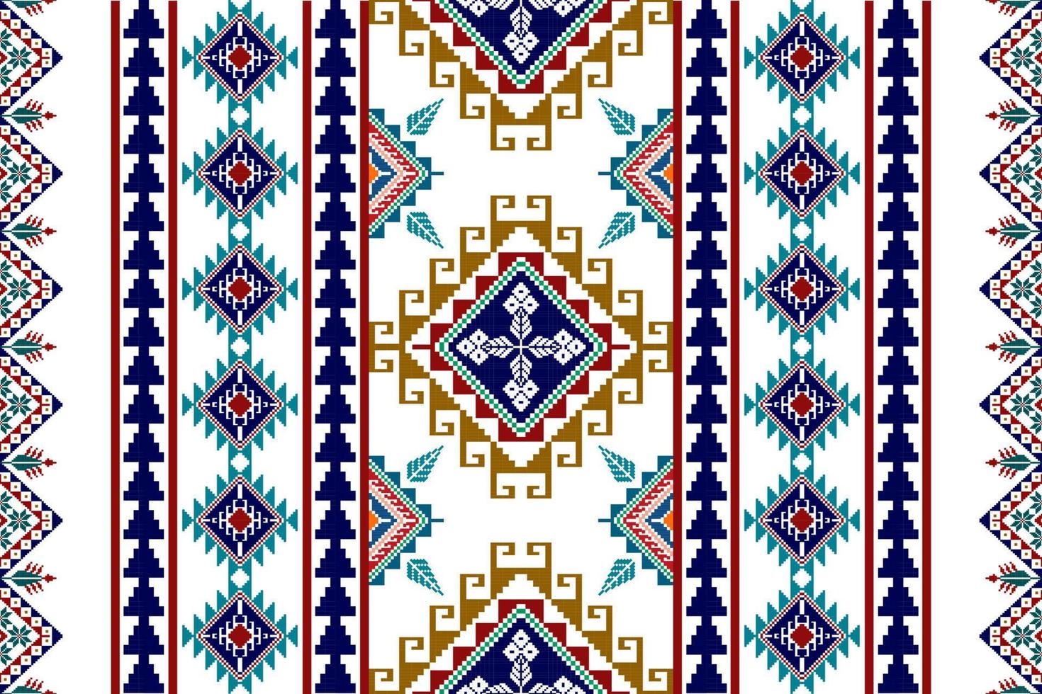 ikat etnisch naadloos patroonontwerp. Azteekse stof tapijt mandala ornamenten textiel decoraties behang. tribal boho inheemse etnische turkije traditionele borduurwerk vector background