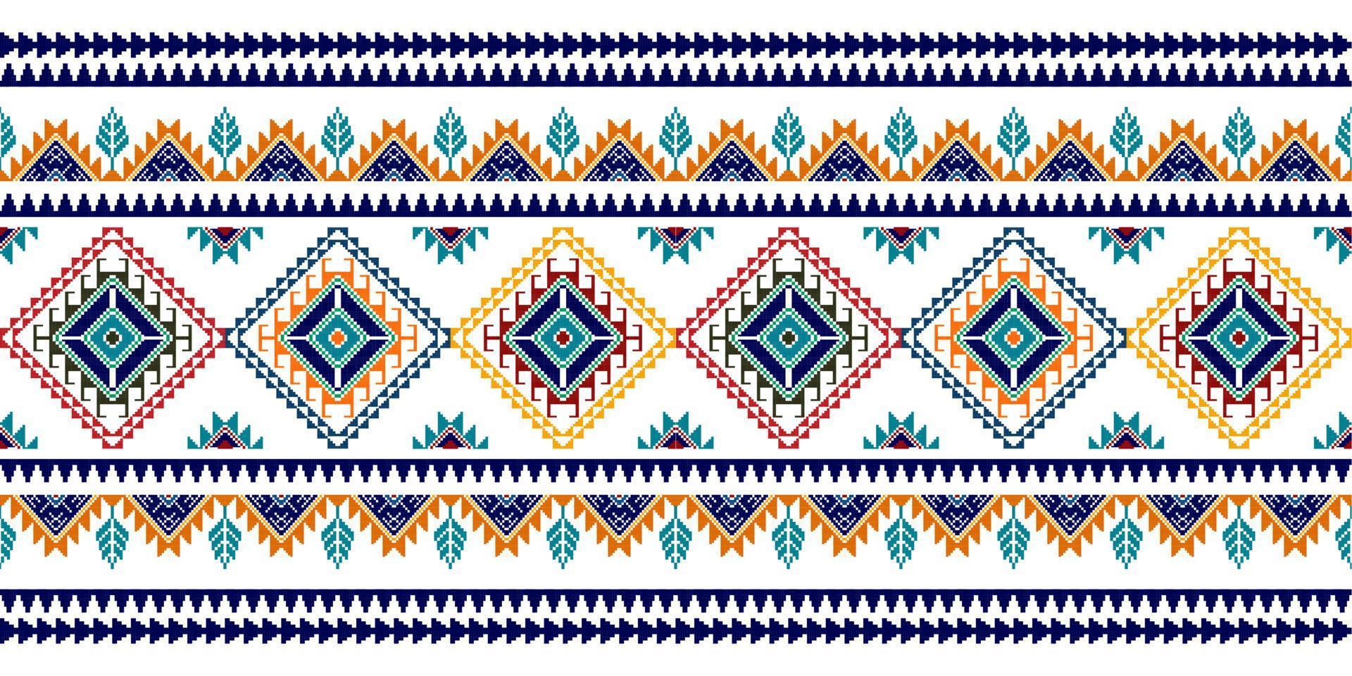 ikat etnisch naadloos patroonontwerp. Azteekse stof tapijt mandala ornamenten textiel decoraties behang. tribal boho inheemse etnische turkije traditionele borduurwerk vector background