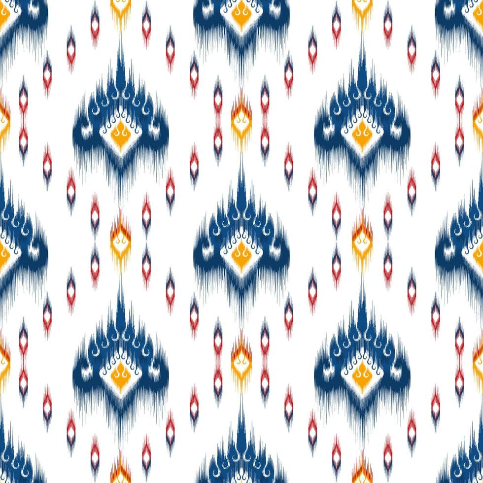 ikat etnisch naadloos patroonontwerp. Azteekse stof tapijt mandala ornamenten textiel decoraties behang. tribal boho inheemse etnische turkije traditionele borduurwerk vector background