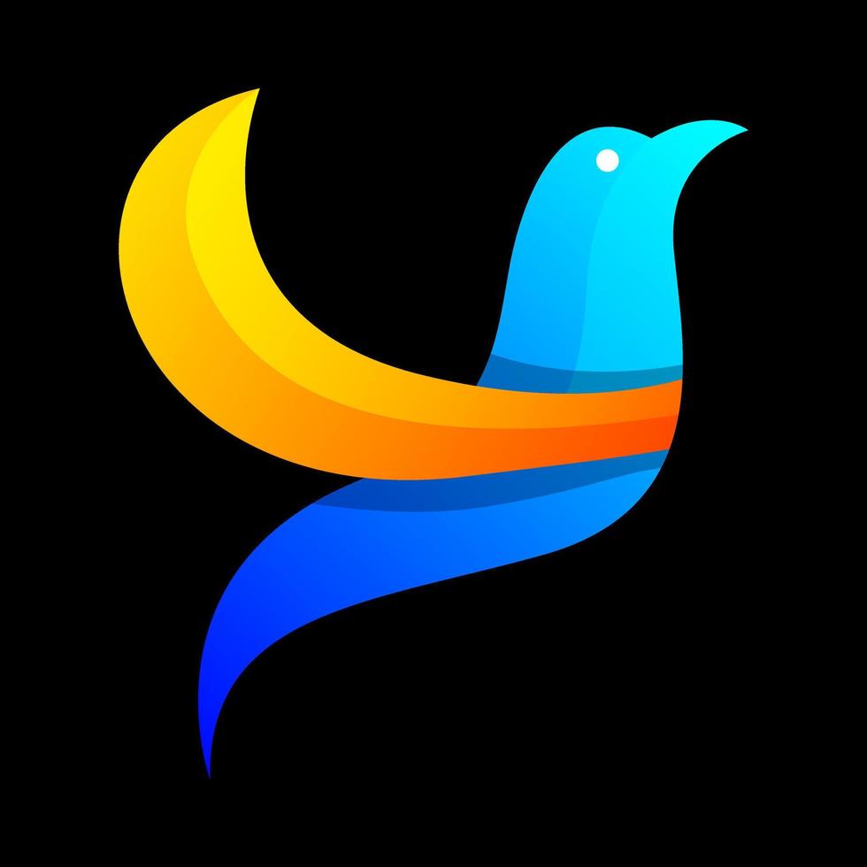vogel y letter logo eerste verloop kleurrijk vector